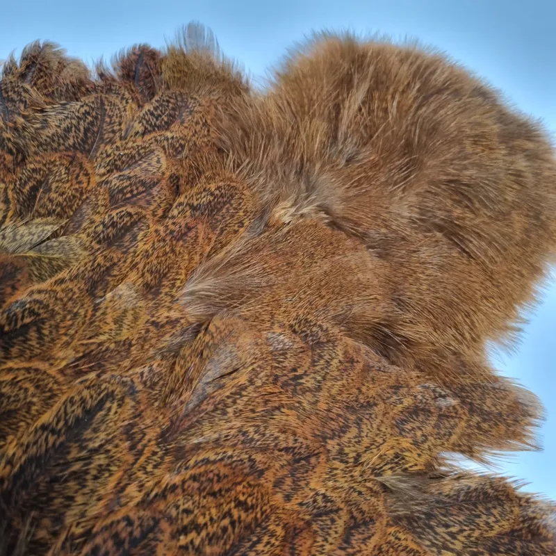 Whiting Coq de Leon Hen Soft Hackle with Chickabou in Speckled Burnt Orange-10